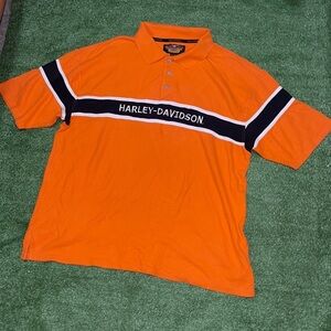 Exclusive Harley Davidson Embroidered Stitch Vintage  Polo